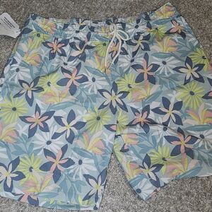 Floral Print Swim Trunks for Men
